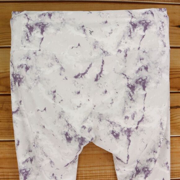 Old Navy Active Leggings Powersoft High Rise Go-Dry Womens Size 3X White Marbled - Picture 3 of 7